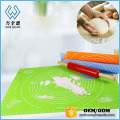 Rolling dough silicone mat for rolling fondant wooden rolling pin mat